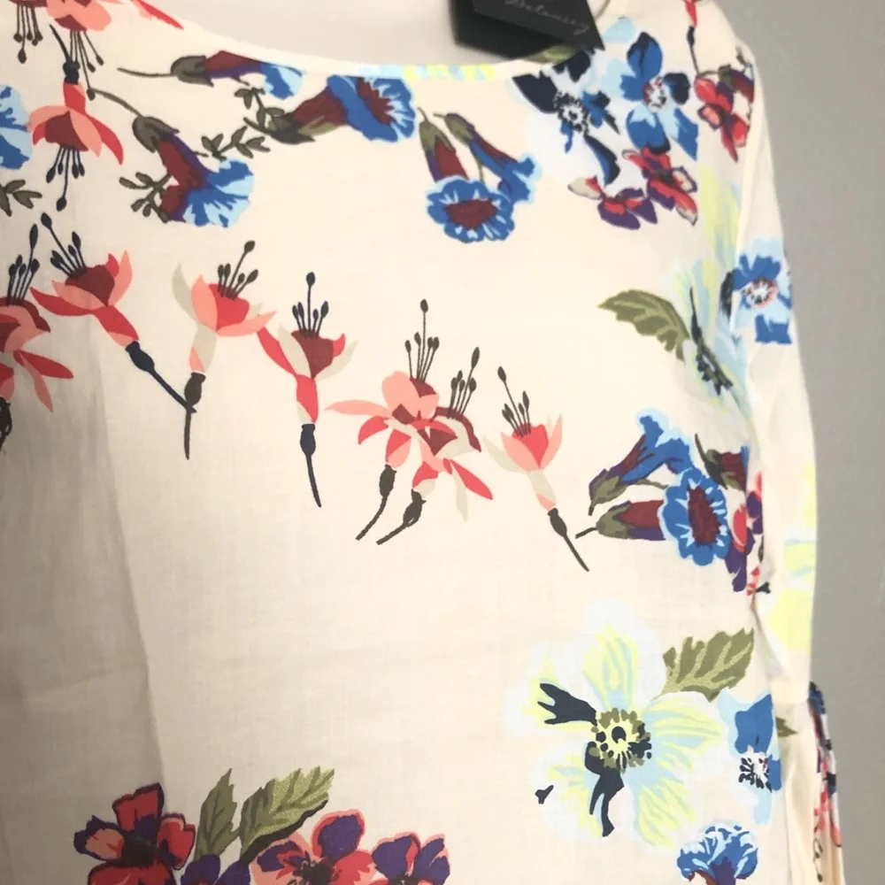 Floral Cream Yellow Bell Sleeve Top - Picture 5 of 9